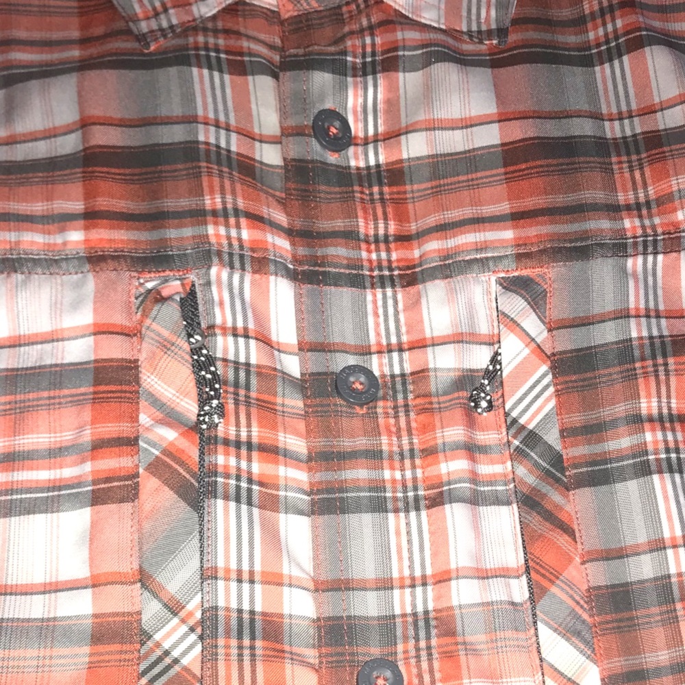 MAGELLAN Vented Plaid Mag Wick Fish Gear Button Down Utility Shirt - Picture 4 of 11